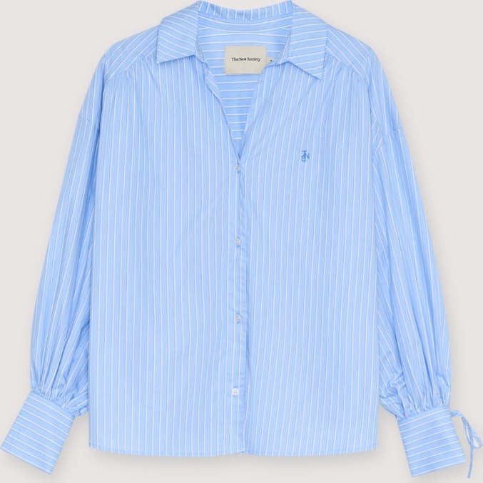 Aura Woman Shirt Vista Blue Stripes