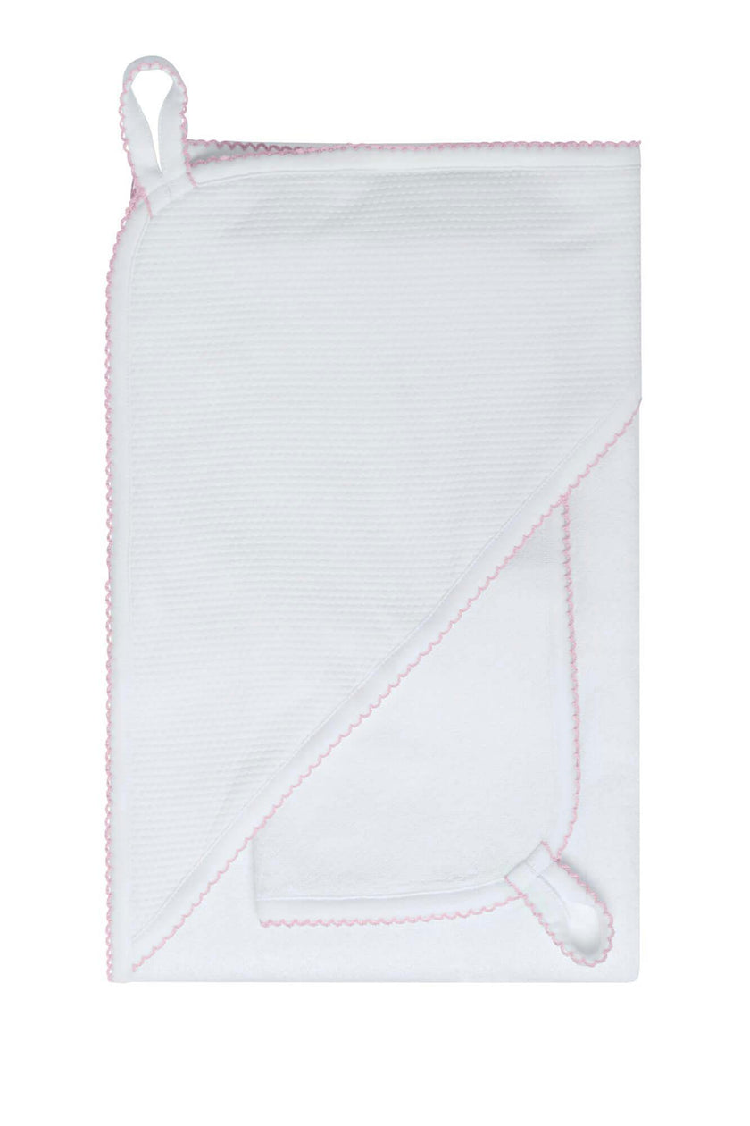 White Bubble Hooded Baby Towel