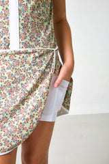 fall floral court dress