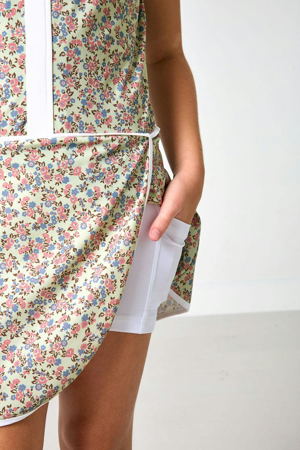 fall floral court dress