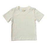 Girls Ribbed Short Sleeve Tee in Cream