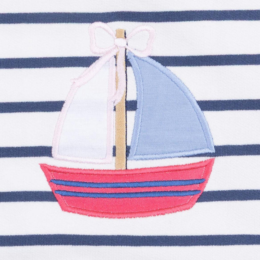 Bubbly Sailboat - Sweatshirt Bubble  Sailboat with Bow
