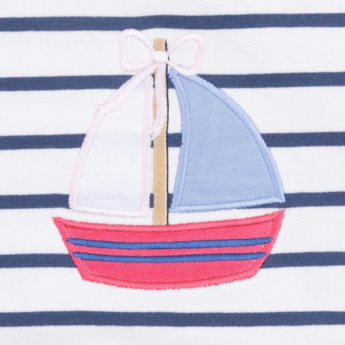 Bubbly Sailboat - Sweatshirt Bubble  Sailboat with Bow