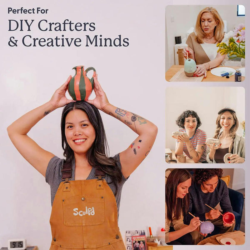 Home Pottery Kit with Paint Set