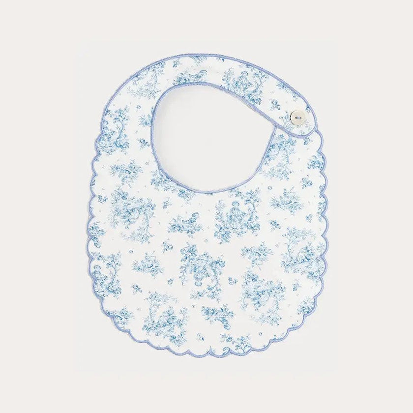 Audrey Toile Scallop Edge Lined Bib
