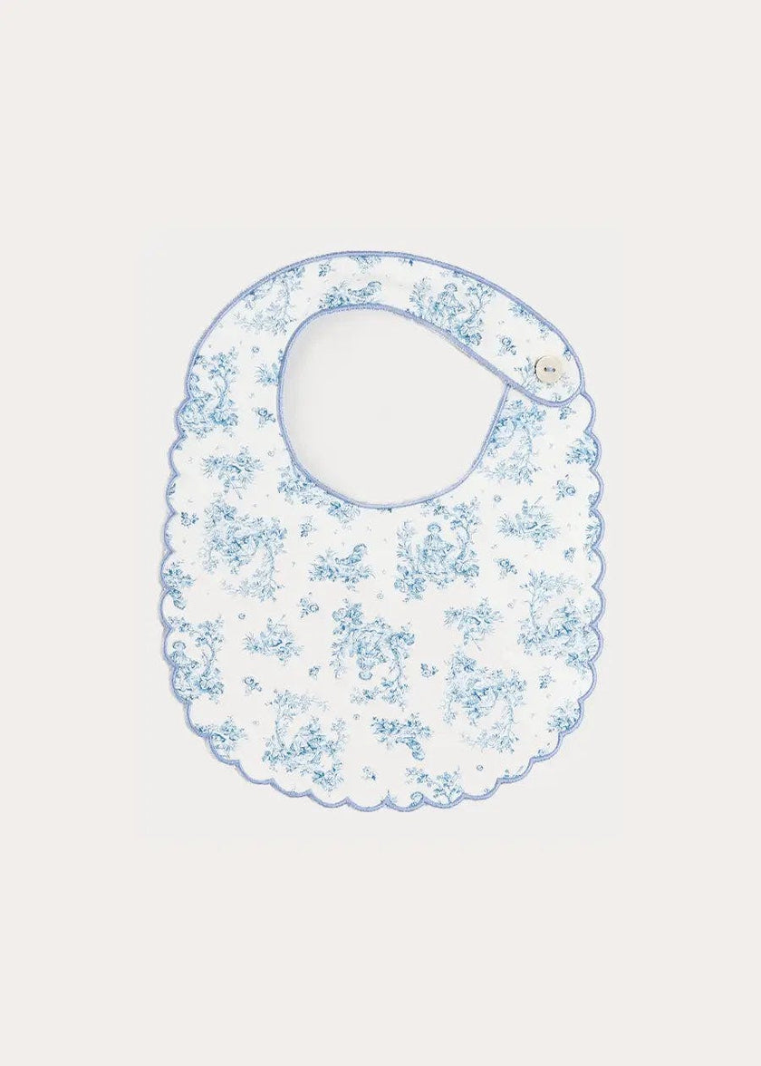 Audrey Toile Scallop Edge Lined Bib