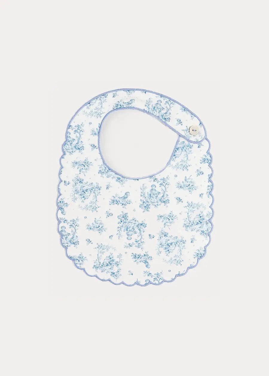 Audrey Toile Scallop Edge Lined Bib