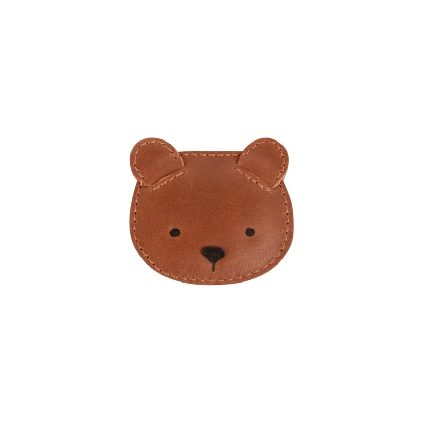Josy Classic Hairclip | Bear | Cognac Classic Leather