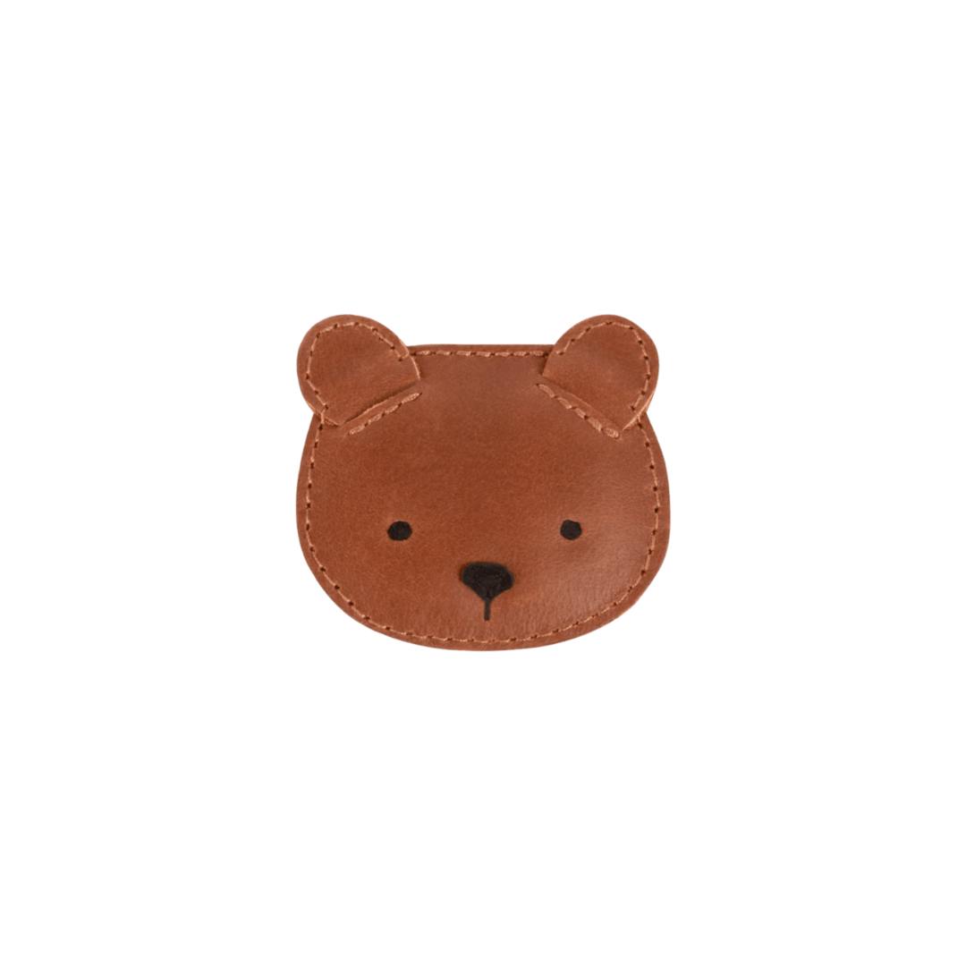 Josy Classic Hairclip | Bear | Cognac Classic Leather
