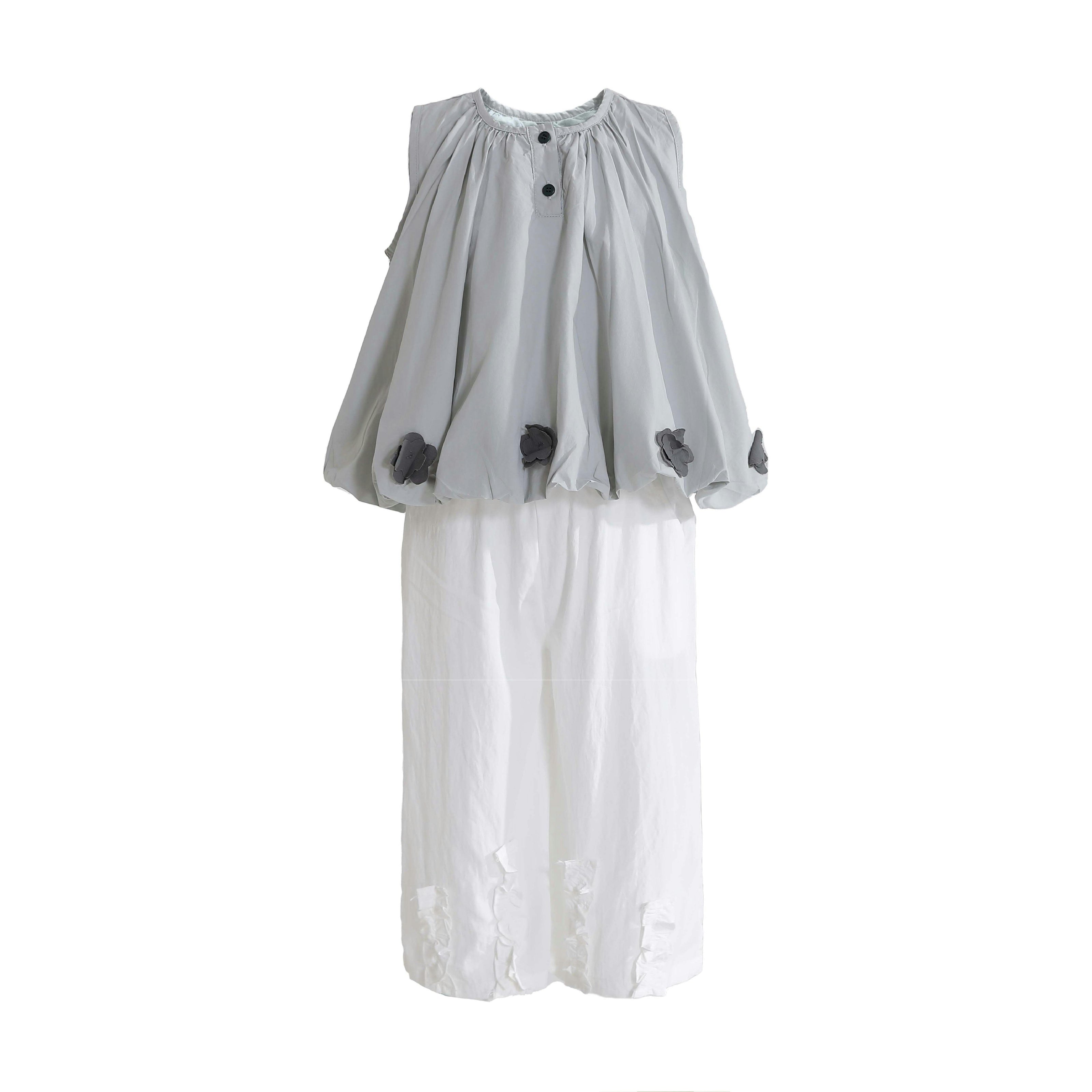 Gray Bloom Pants Set