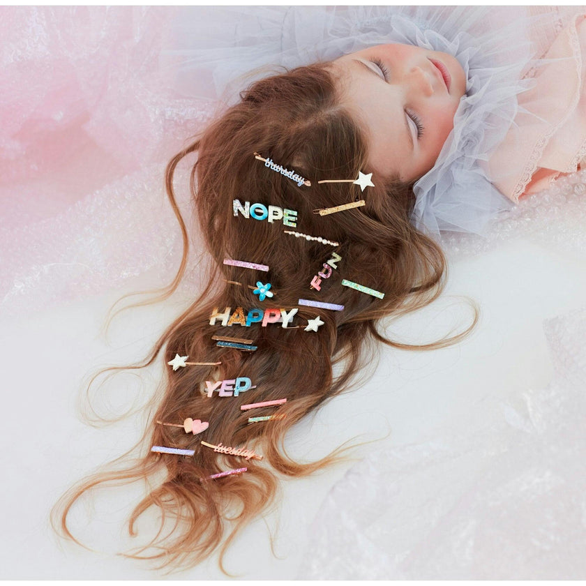 Enamel Week Day Hair Slides