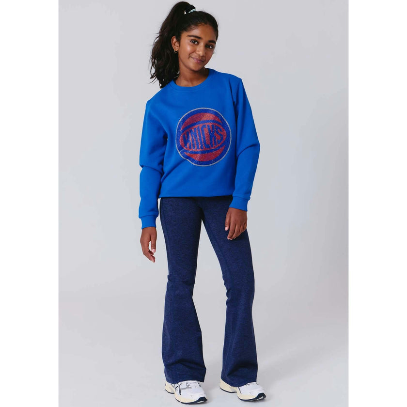 New York Knicks Basketball Girls Crew in Blue Gems