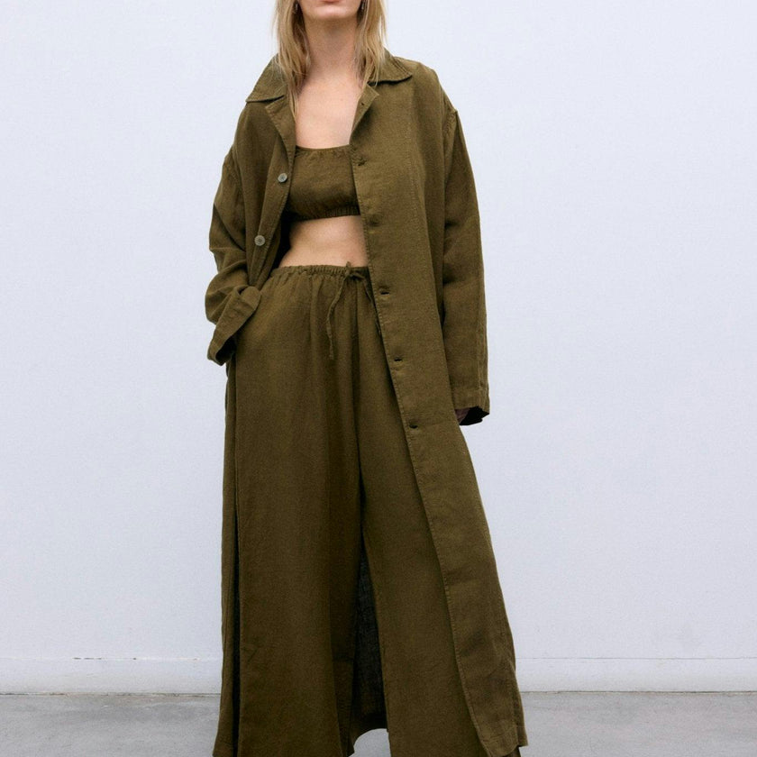 Melissa Woman Pant Palazzo Earthy Olive