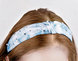 Blue Knot Tie Dye Headbandwith Pearl