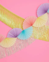 Pastel Party Garland - paper fan banner