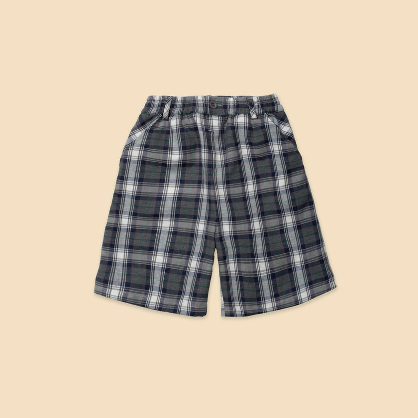 Play Cargo Shorts in Grey Plaid