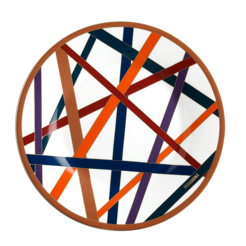 Dessert Plates NASTRI Set of 2  Multicolor diam. 8.5"