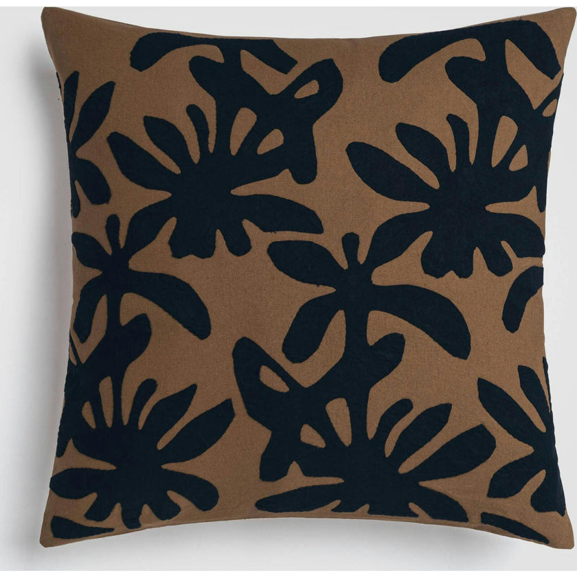 Indigo Reef Blue Botanical Texture Pillow