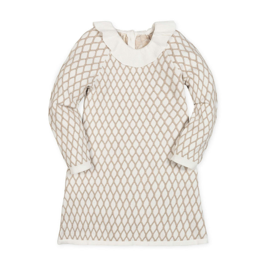 Organic Ruffle Collar Sweater Dress