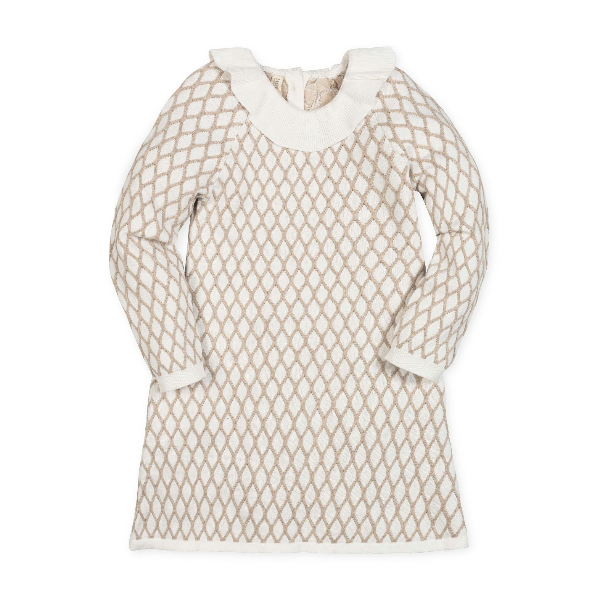 Organic Ruffle Collar Sweater Dress