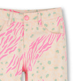 Beige Animal Print Pants