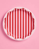 Candy Stripe Plates - 10 paper plates, 9in