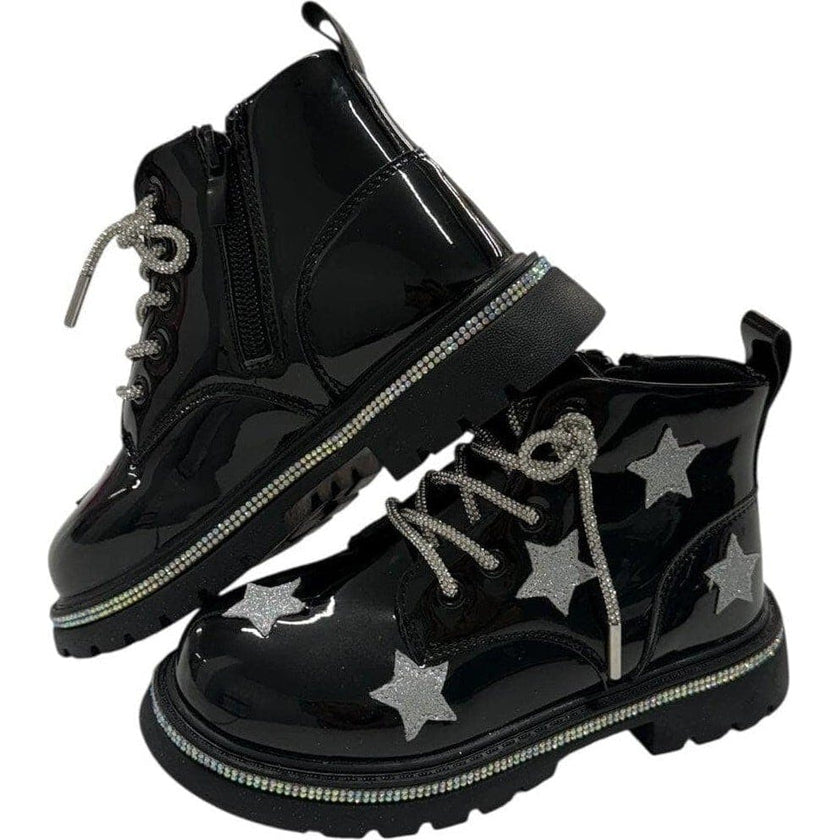 Black Rainbow Shimmer Stars Boots