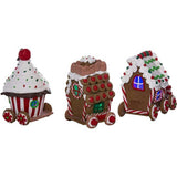 4.3-Inch Claydough 3D LED Gingerbread Train Set of 3 Pieces