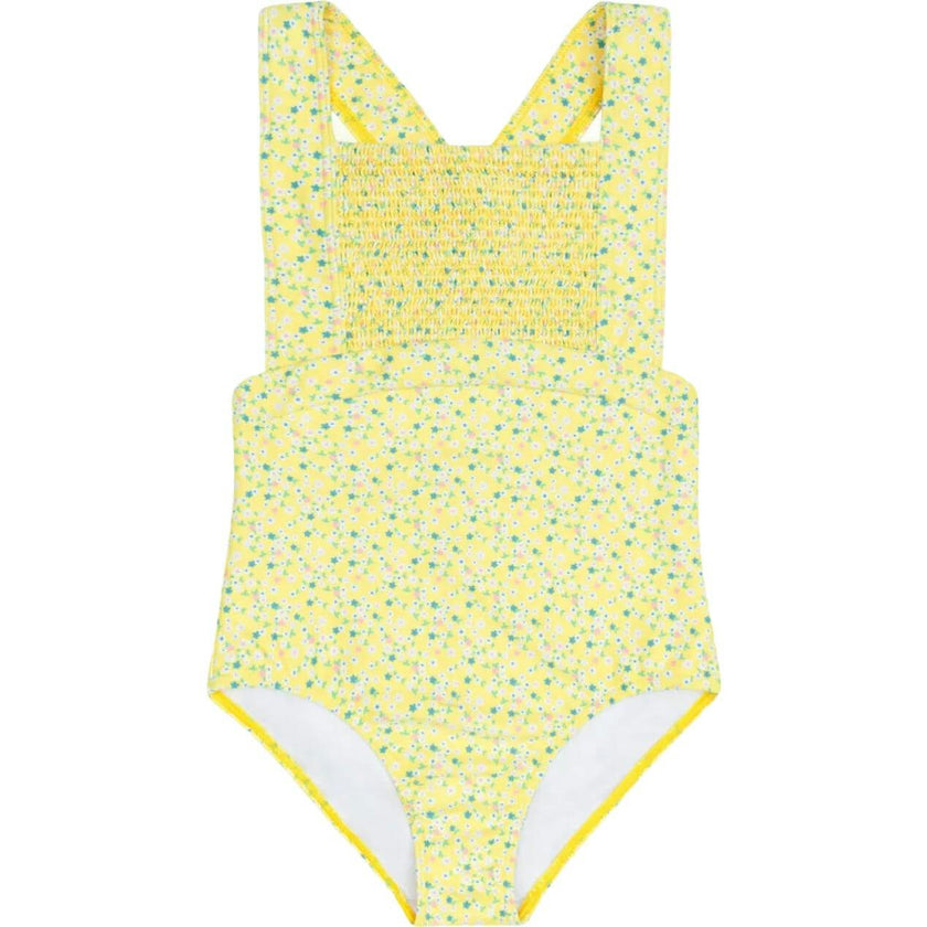 girls petite fleur smocked bib one piece