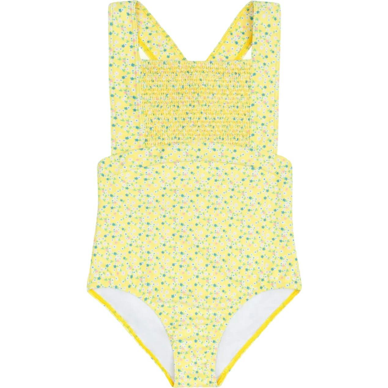 girls petite fleur smocked bib one piece