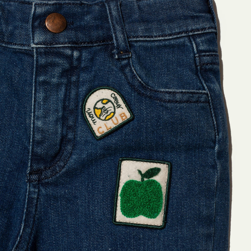 Recycled Denim Apple Patch Kid Pant