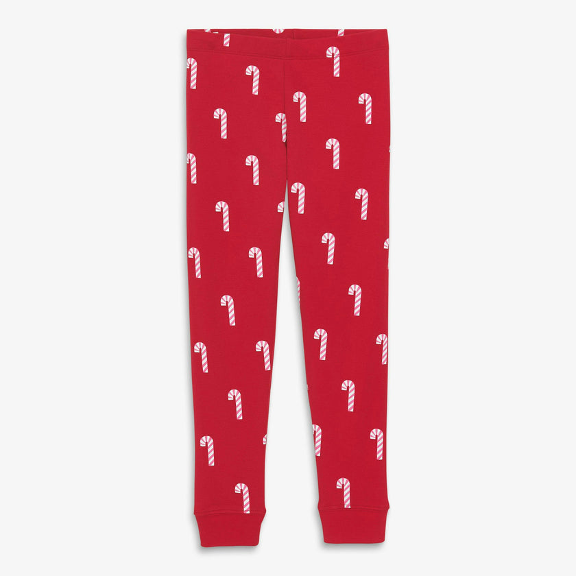 Kids organic PJ pant in candy canes