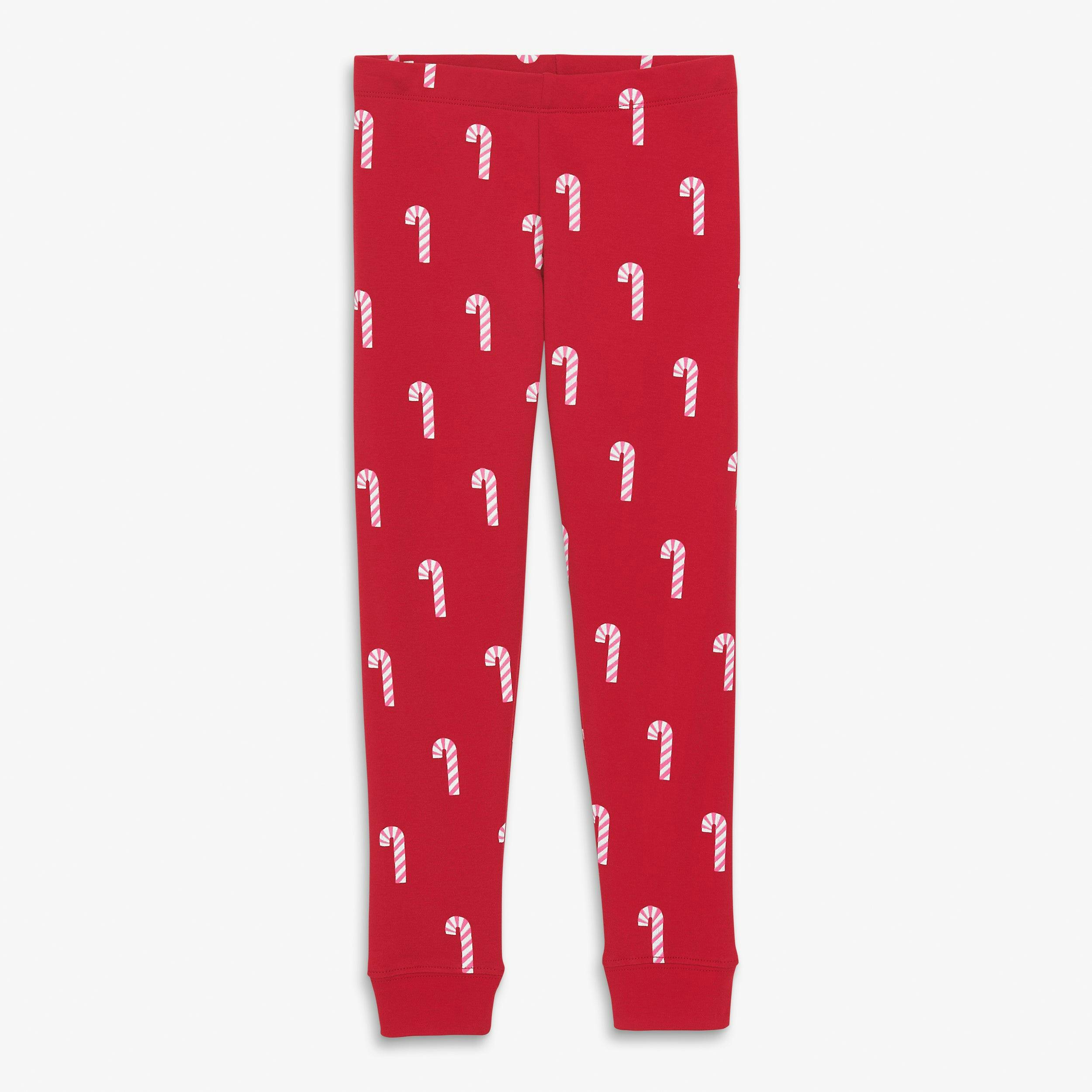 Kids organic PJ pant in candy canes