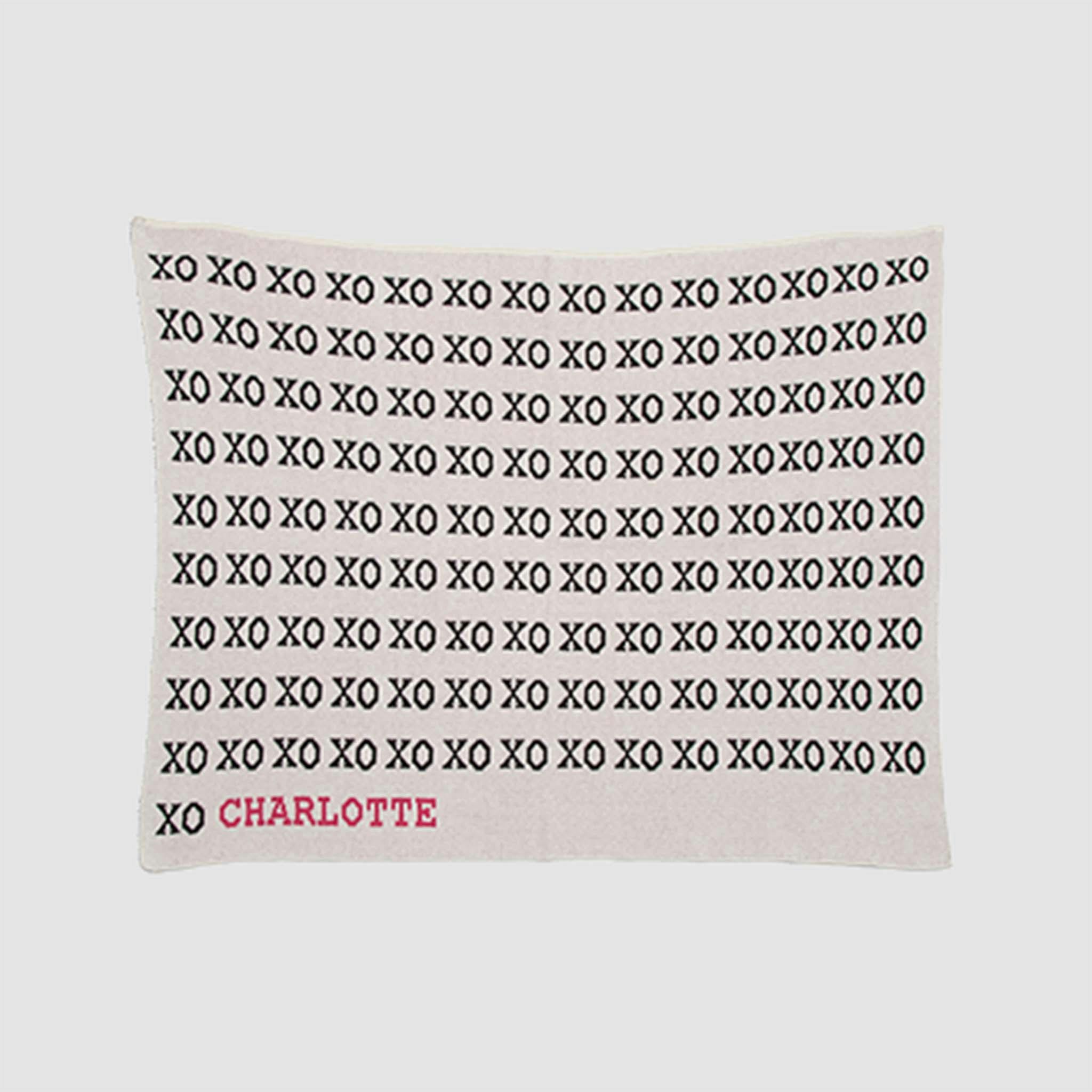 Custom Personalized Baby Sustainable Knit Throw Blanket - Typewriter