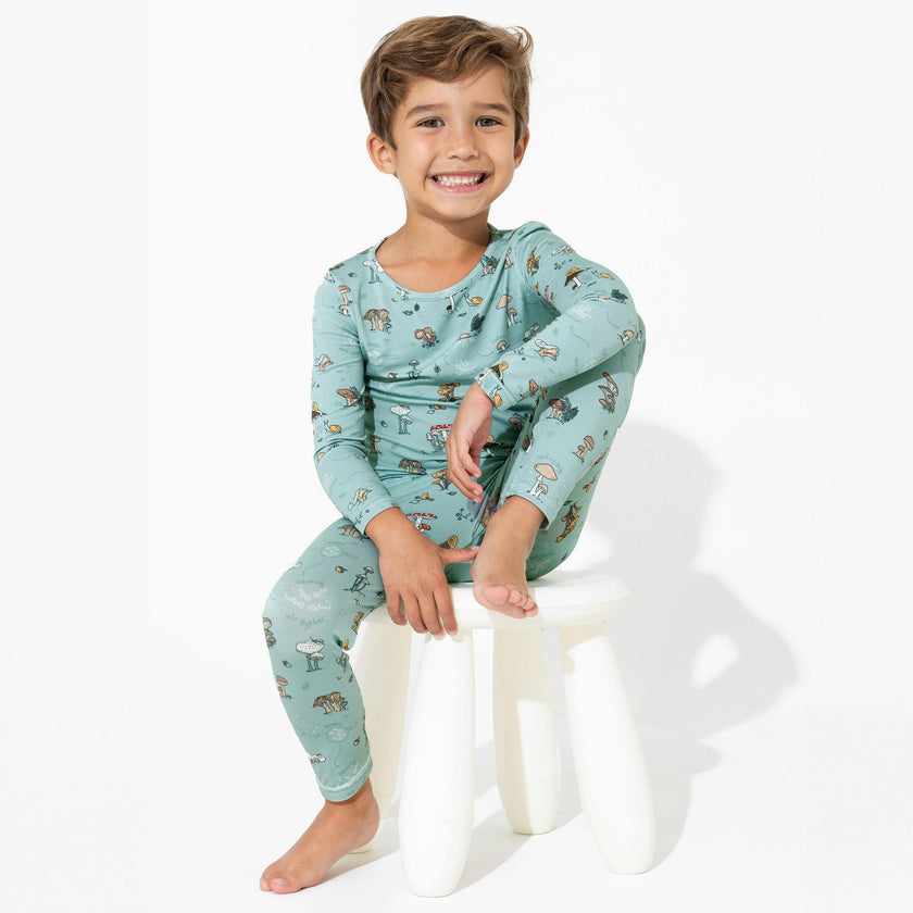 Mushroom Cycle Bamboo Kids Pajamas