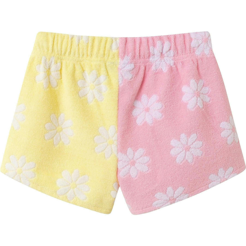 Girls Colorblocked Terry Short | Pink Floral