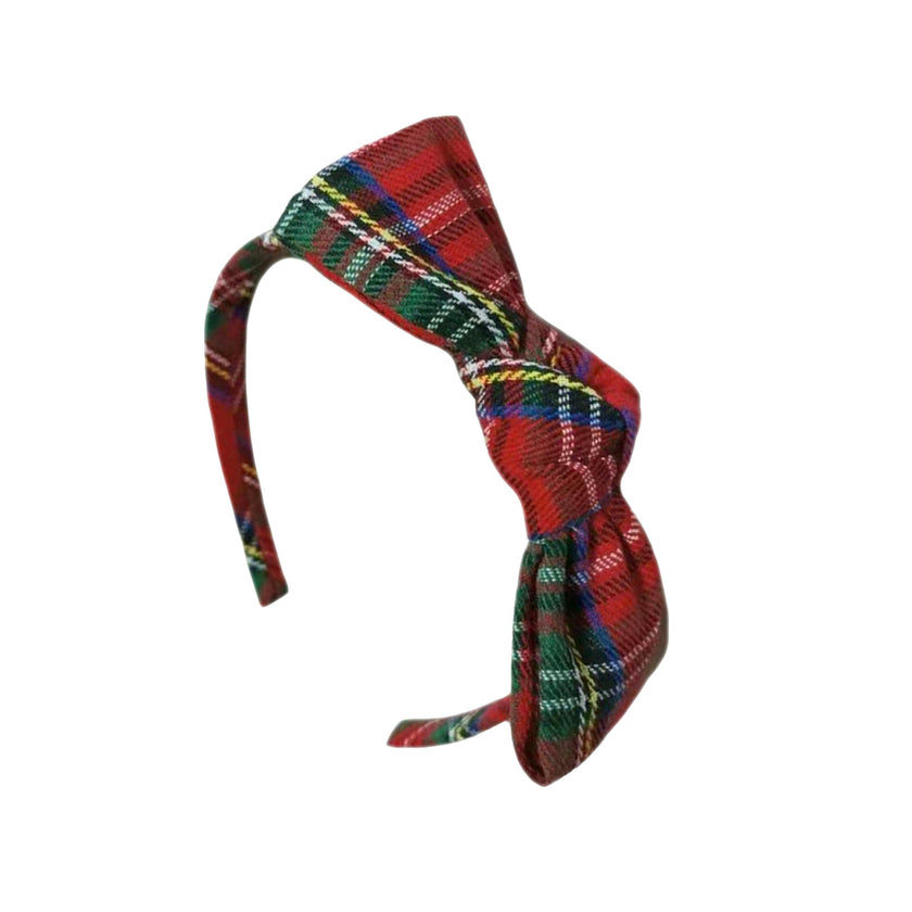 Plaid Bow Headband