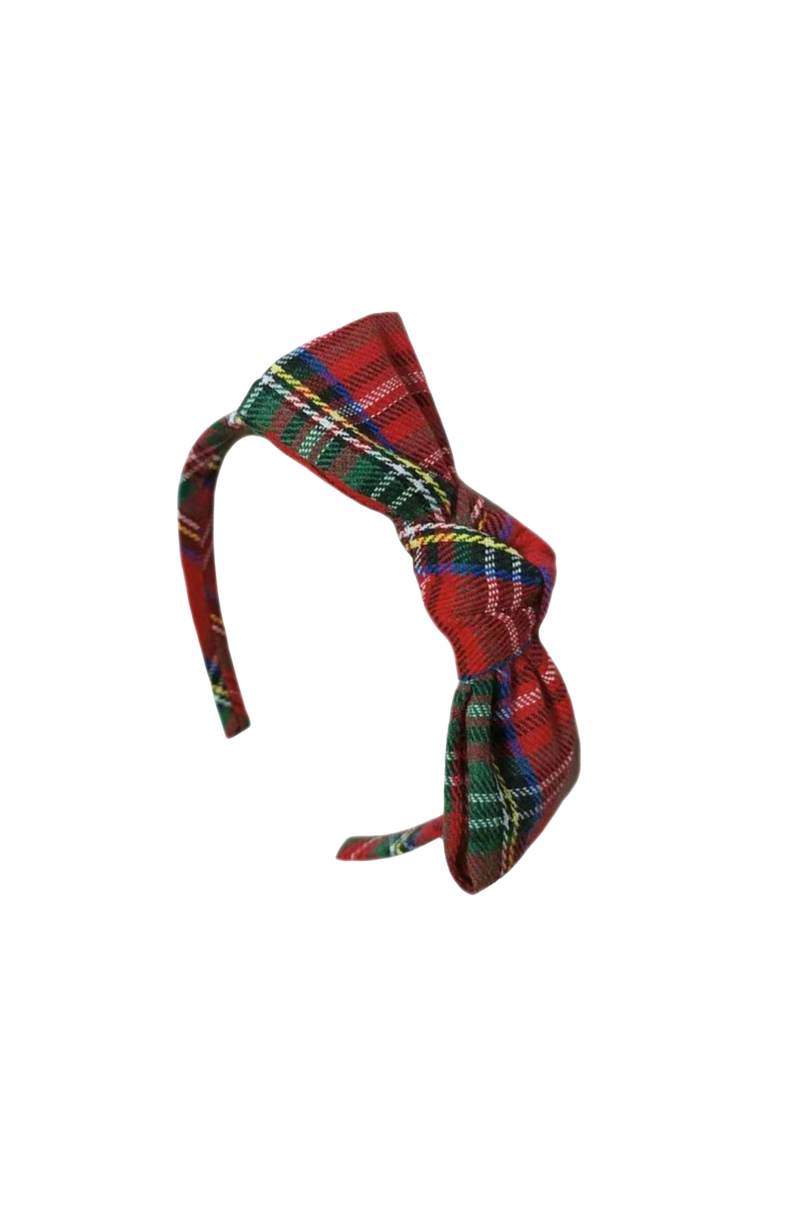 Plaid Bow Headband