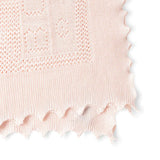 BONPOINT Embroidered Knit Blanket - Rose Pale