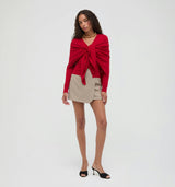 The Amal Cardigan -  Red
