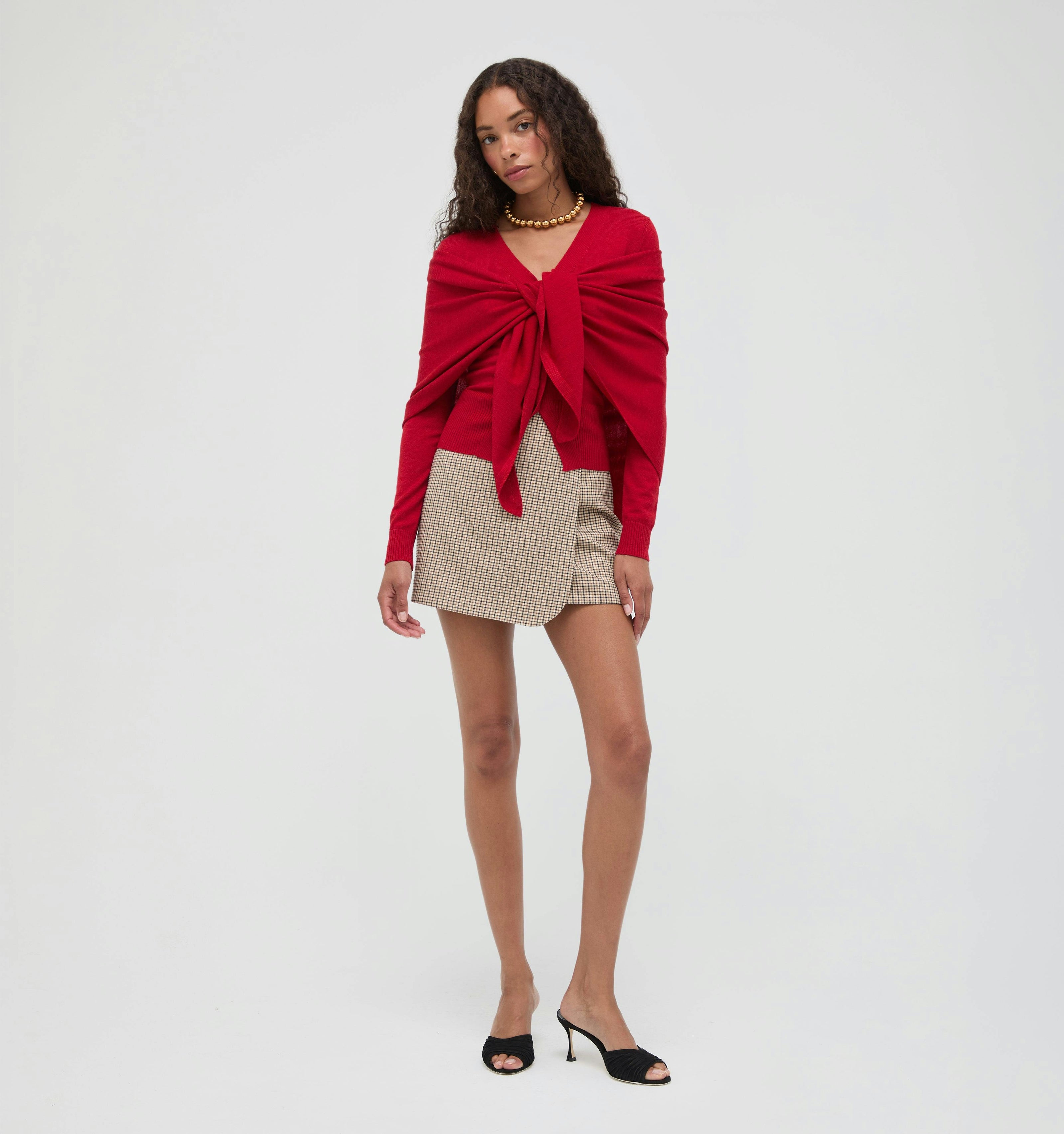 The Amal Cardigan -  Red