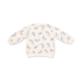 Sweet Hanna Floral Velour - Oversized Sweatshirt and Wide Leg Pant