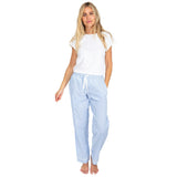 Women's Braddock Classic PJ Pants - Blue Stripe Organic Cotton Poplin