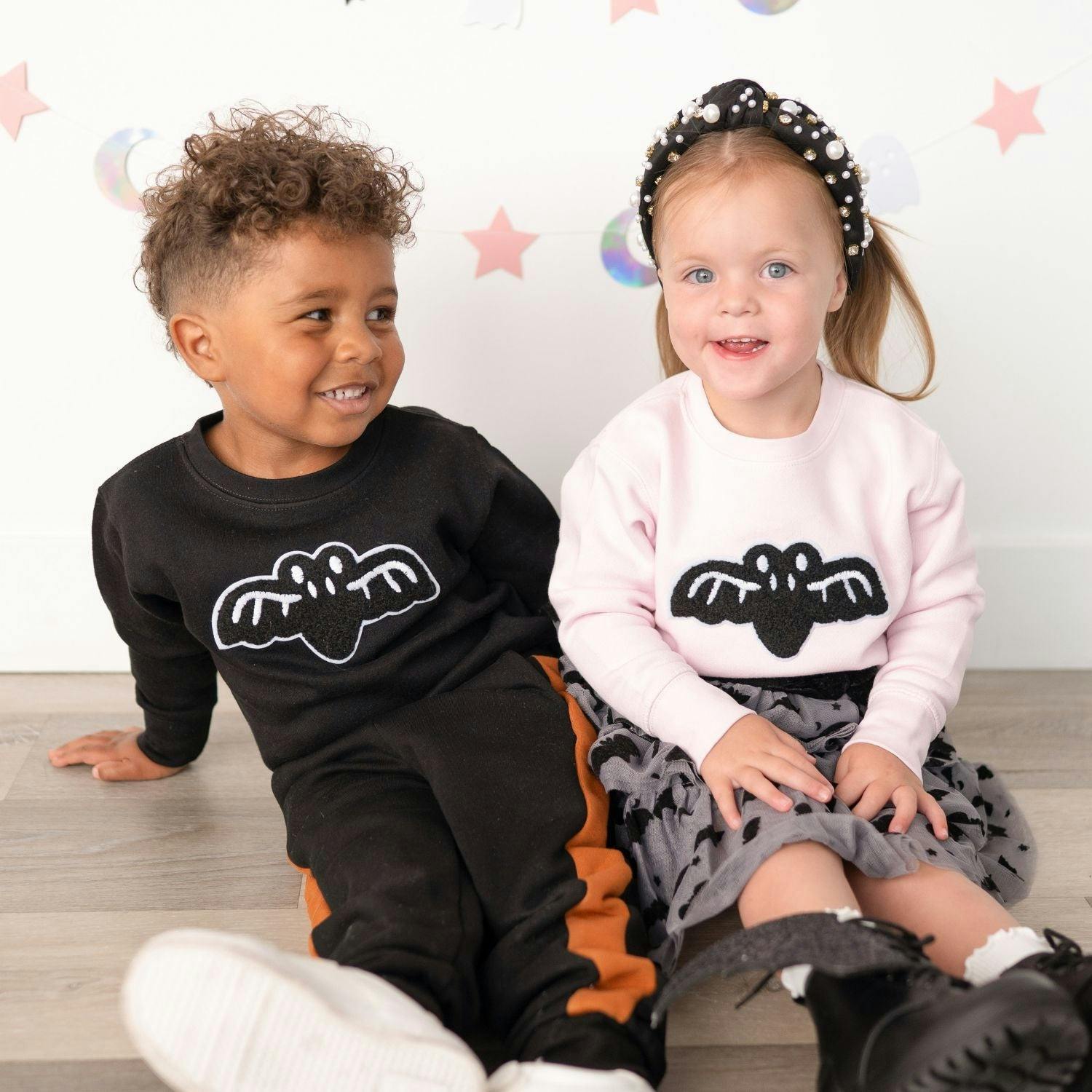 Bat Patch Halloween Sweatshirt