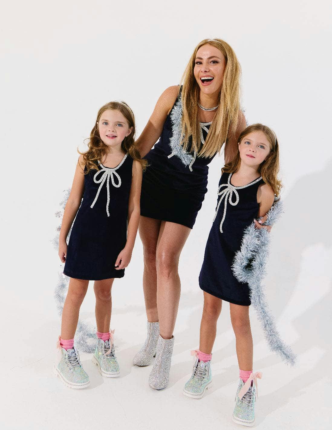 Women's Velvet Bow Princess Dress