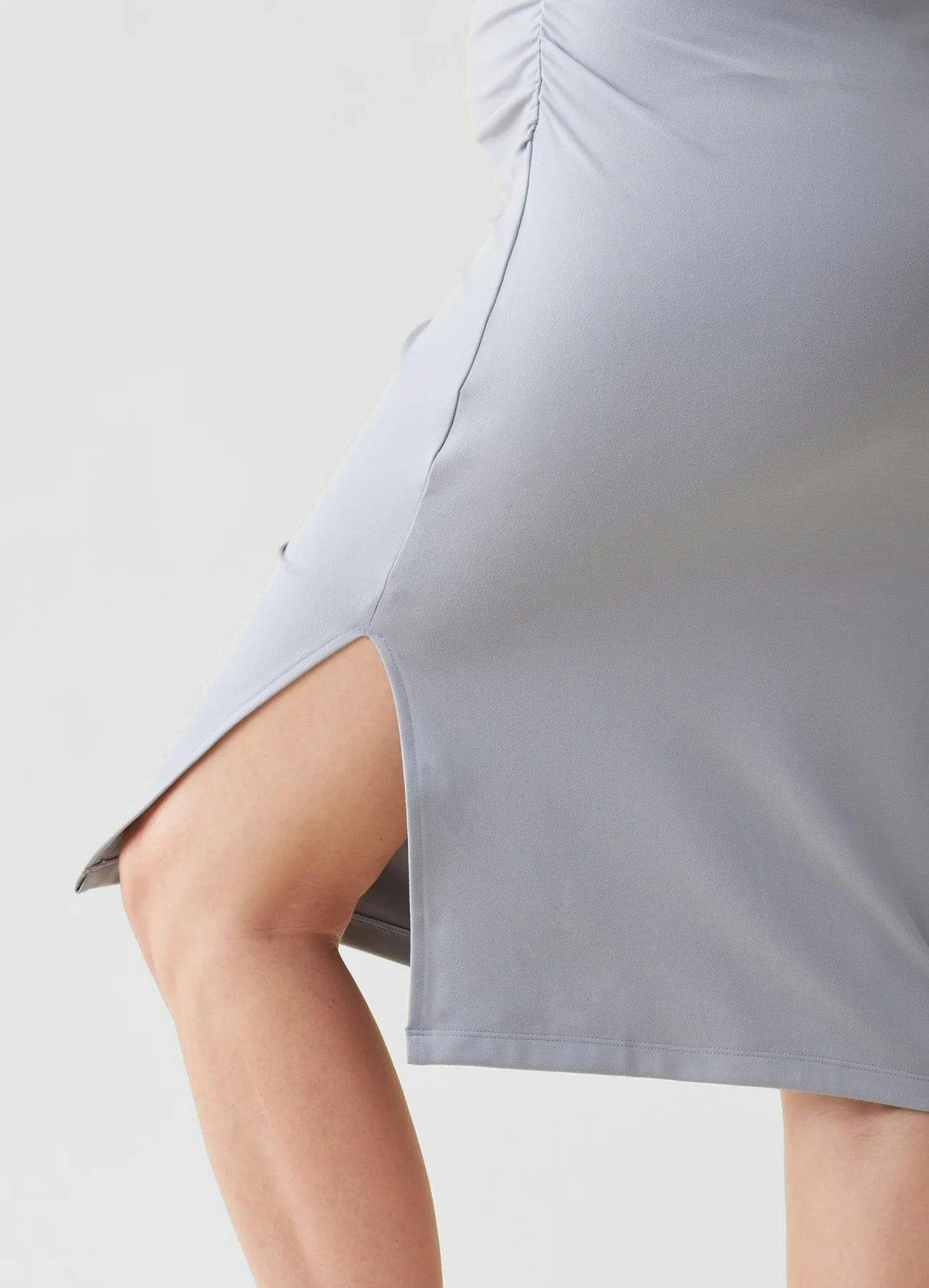 Sleeveless Ruched Bodycon Maternity Mini Dress