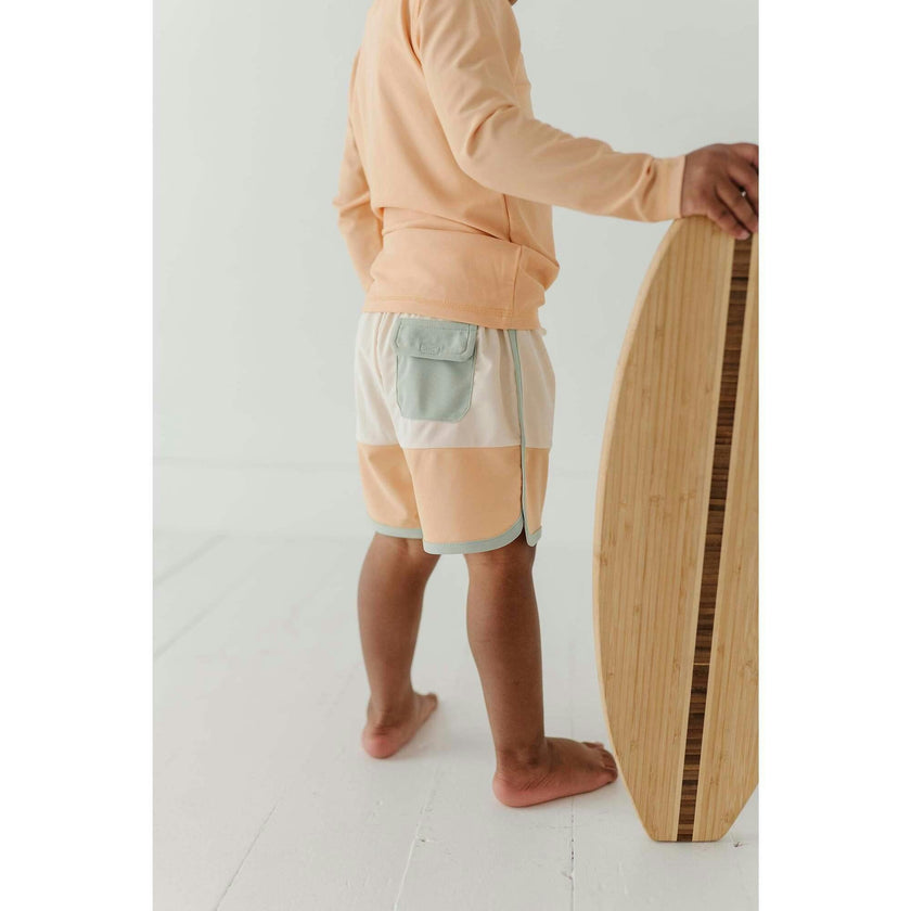 Boy's Colorblock Swim Shorts
