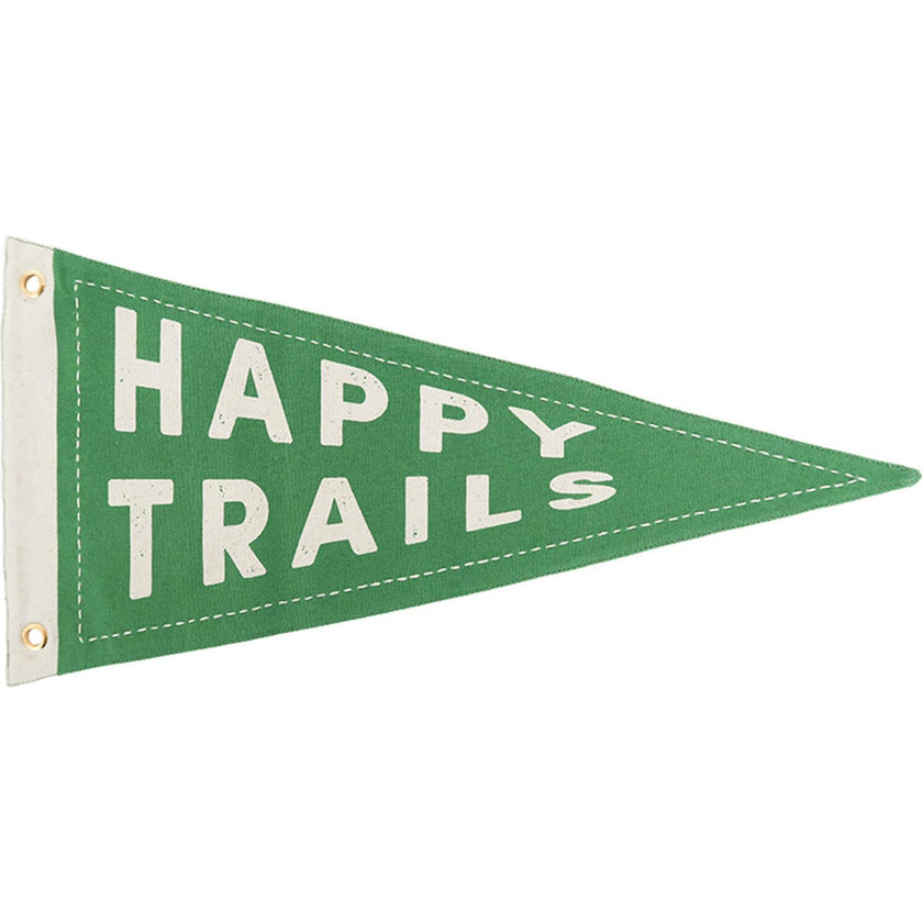 Camp Explorer Happy Trails Canvas Pennant