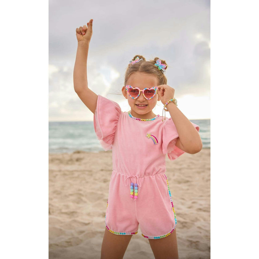 Velour Rainbow Gems Romper