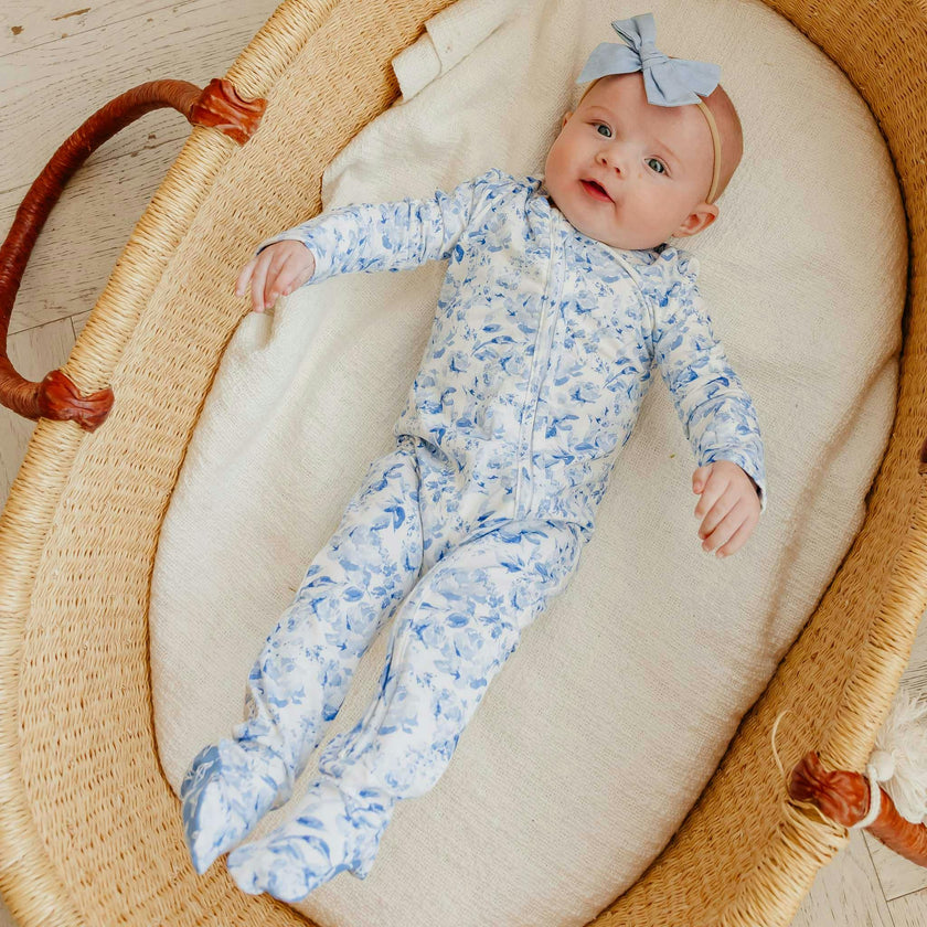 Bamboo Zip-Up Footie Pajama - Priscilla